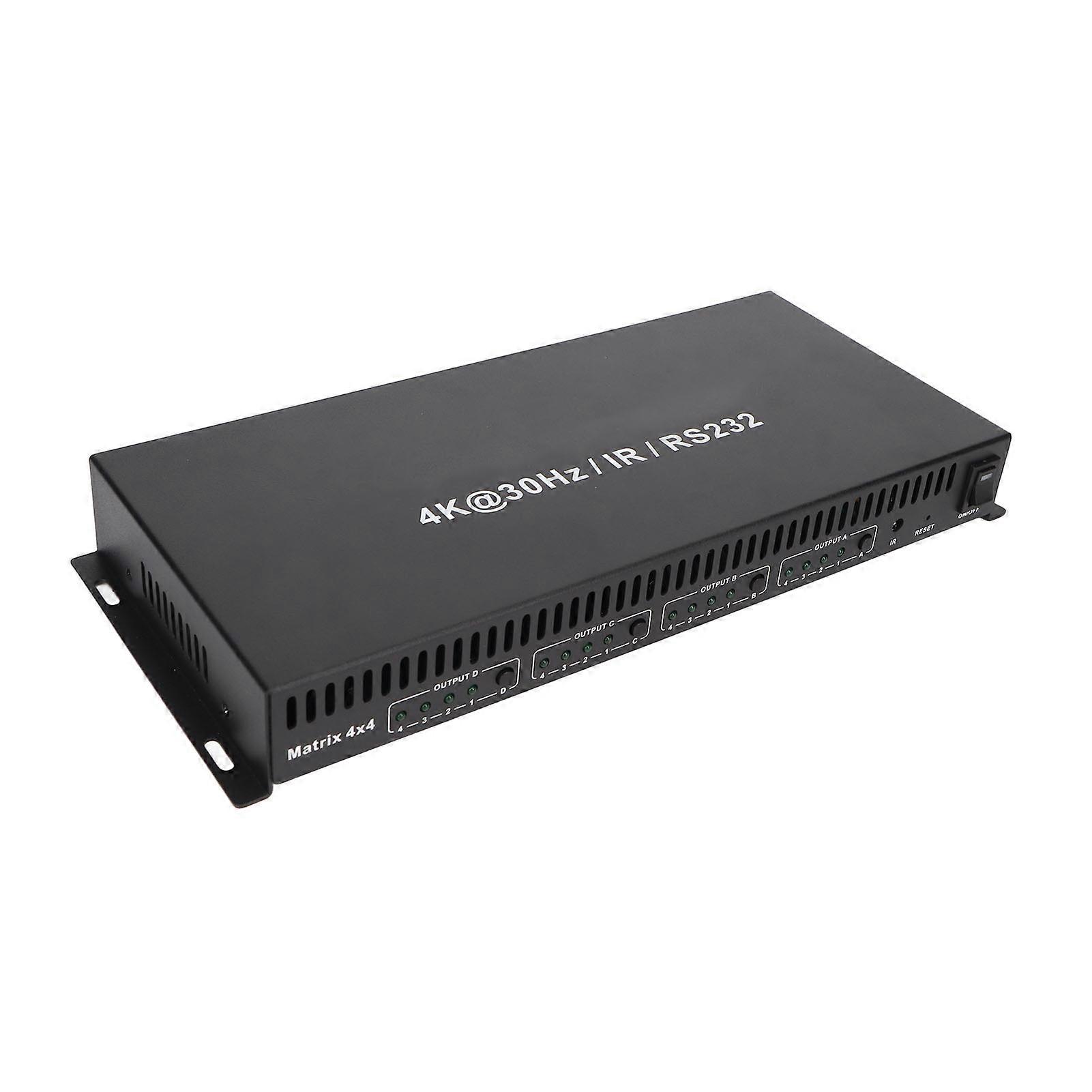 4 In 4 Out 4K 30Hz HD Multimedia Interface Matrix Switch Metal