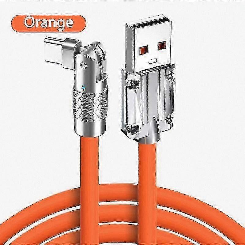 6A Fast Charging USB-C Cable with Rotating Elbow for Smartphones and Devices