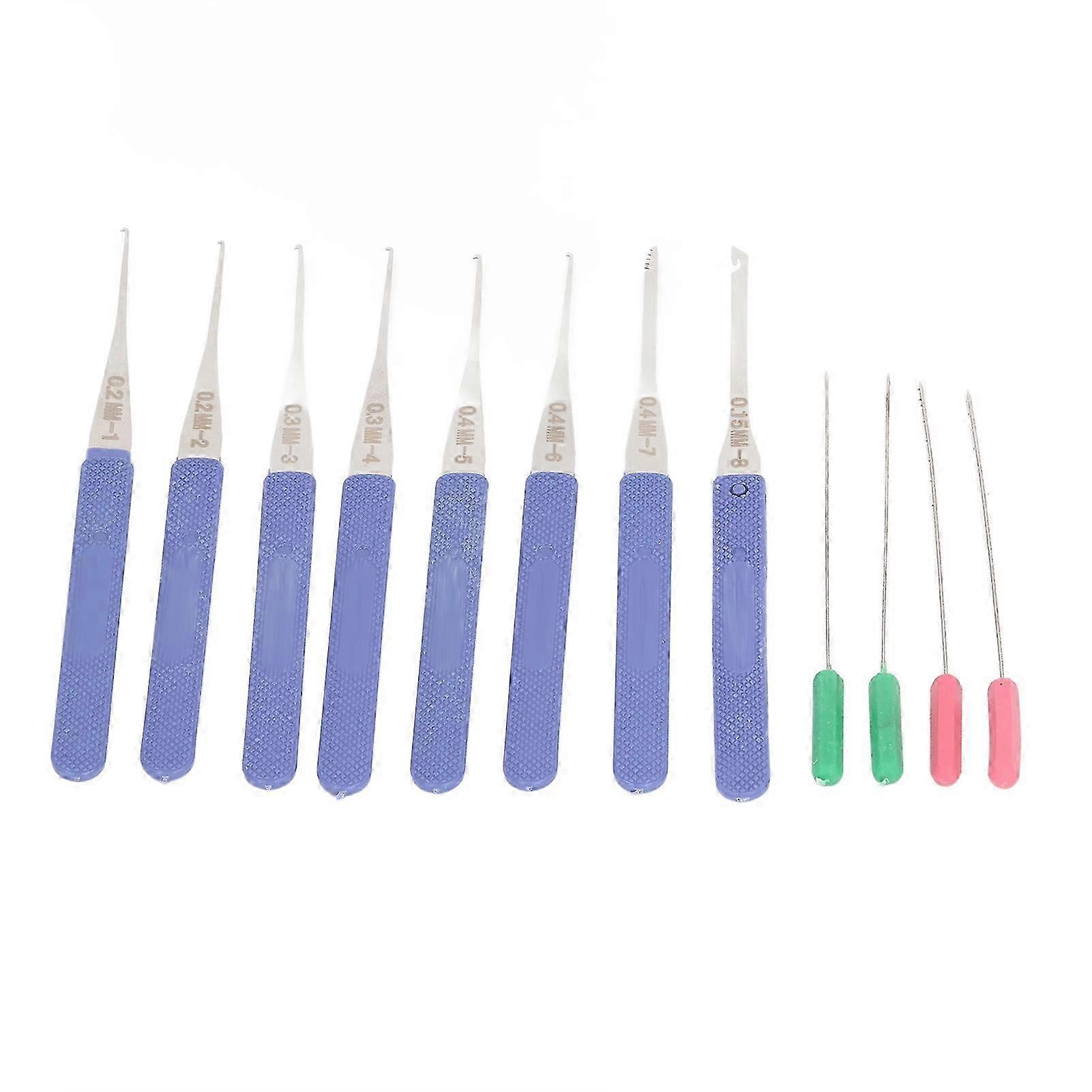 12PCS High-Strength Tap Extractor Kit for Broken Screws 0.15-0.4mm