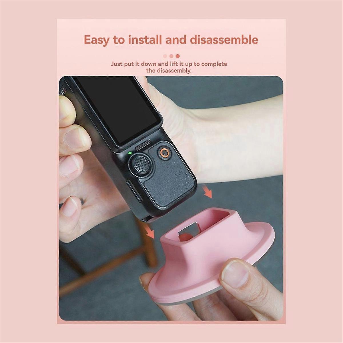 For 3 Desktop Stand Holder Non-Slip Silicone Base Fixed Support for Handheld Gimbal,Yellow