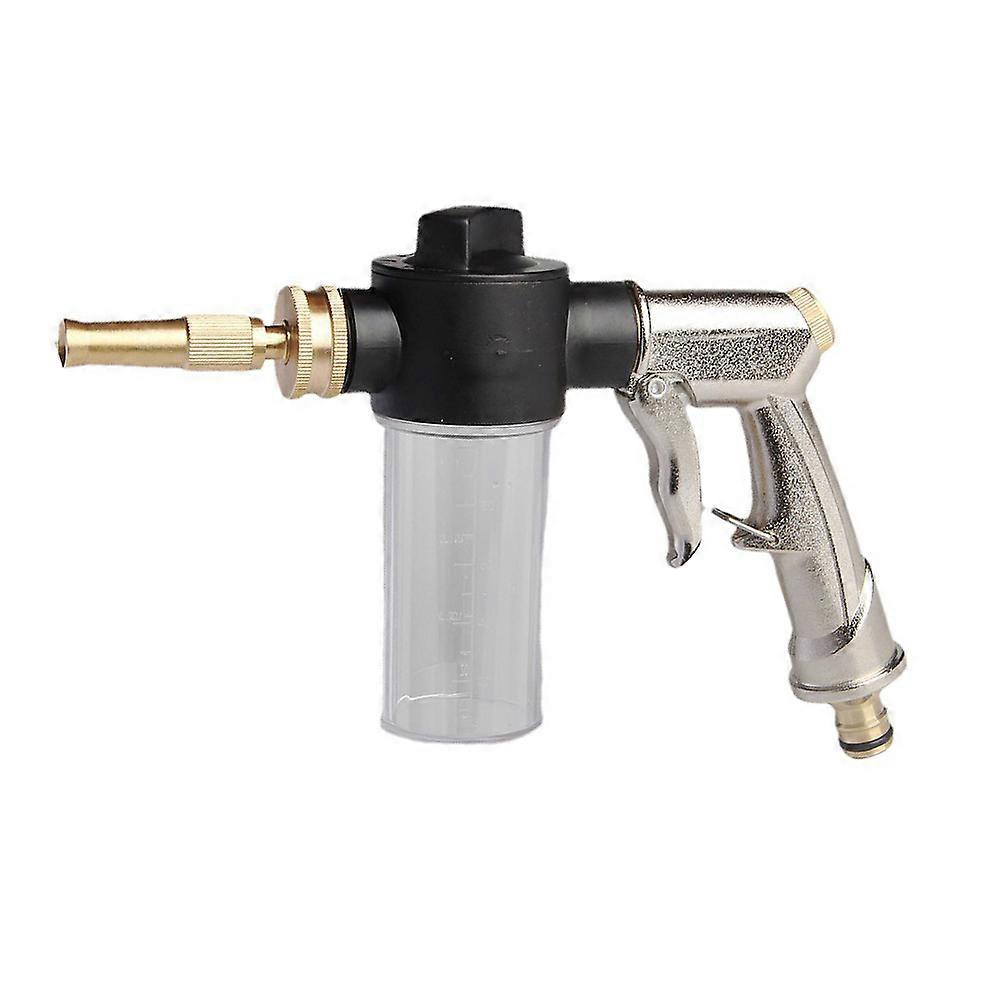 Adjustable foam gun for pressure washer with brass nozzle