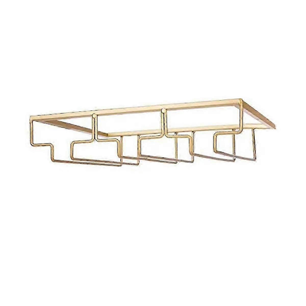 3 שורות מתלה זכוכית יין מתחת לארון מחזיק כלי גזע מגהץ מארגן כוסות יין תלייה