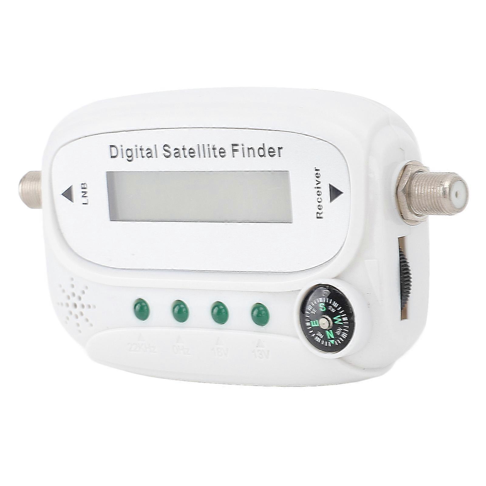 Digital Satellite Finder TV Antenna Signal Finding Strength Meter with Compass Buzzer Alarm 13‑18VDC