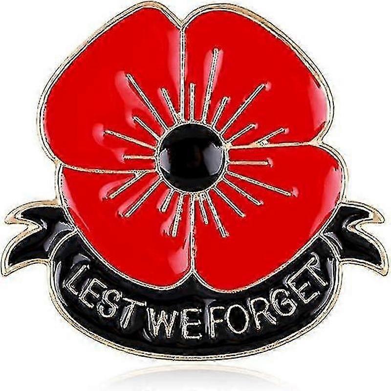 Red Poppy Pins Lest We Forget Enamel Poppy Brooch Pins For Women Flowers Broaches 2025