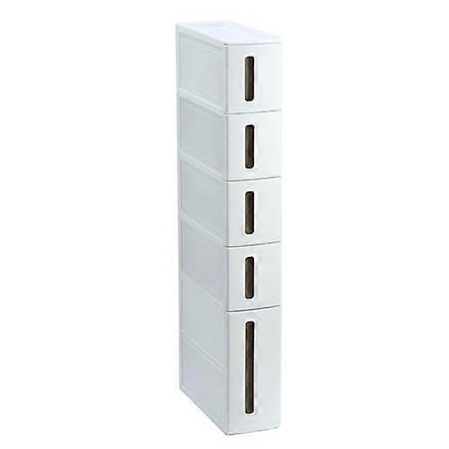 Rolling Storage Cabinet 6Tier Slim Vertical Organizer Tower For Small Spaces On Wheels Bathroom Storage With Drawers
