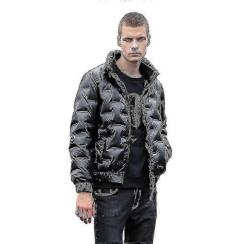 Men's Down Jacket Hooded Puffer Jacket Insulated Lightweight Winter Jacket