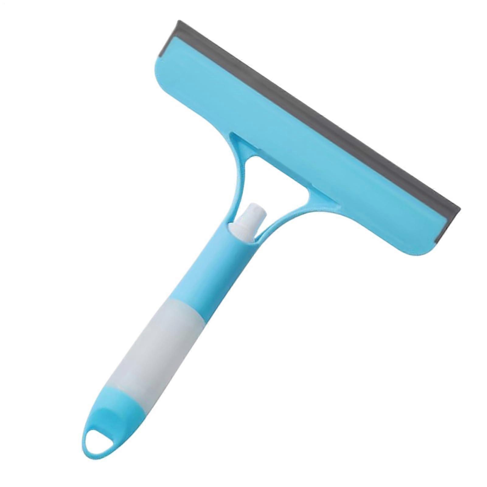 Window Cleaning Wiper Scraper Ergonomic Cleaning Brush Tile Mirror Car Cleaning Tool Blue