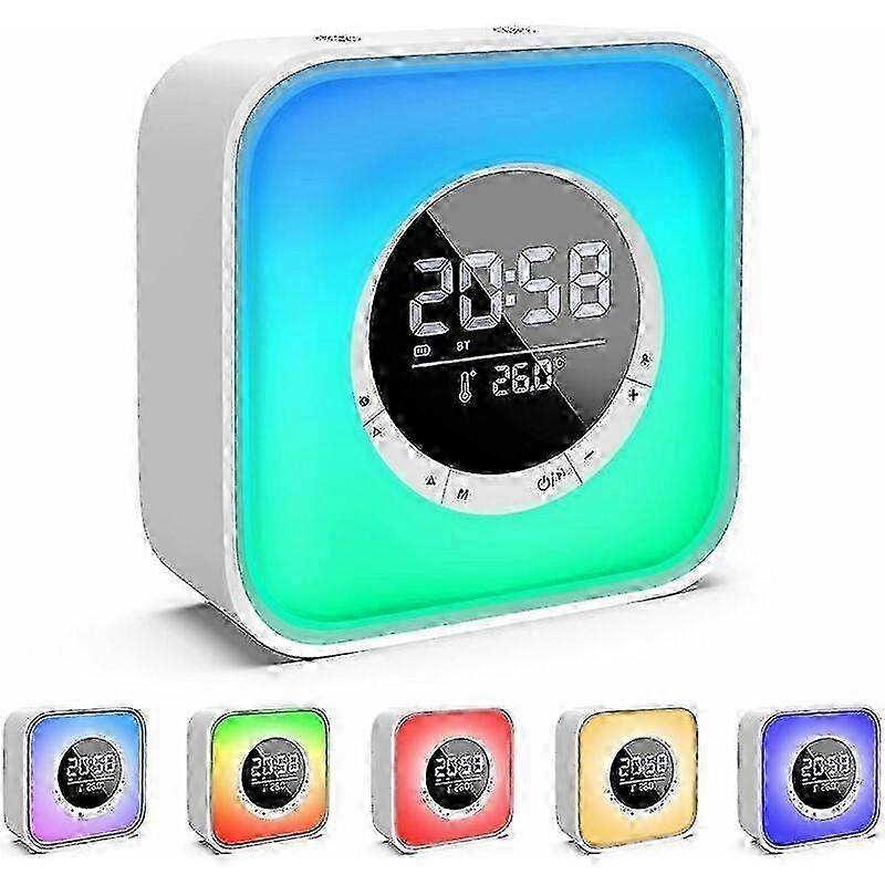 Sound Machine Alarm Clock, Portable Bluetooth Speakers with Long Playing and Lighting, Best Gifts, Touch Sensor Night Light, Atmosphere Night Lights 2