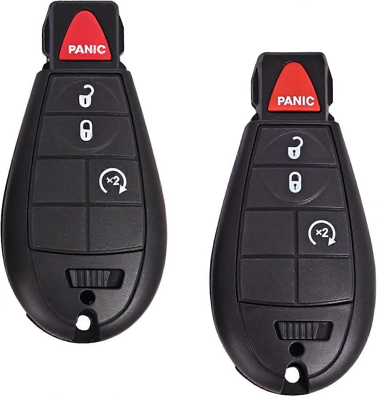2025 Latest Model Key Fob Two Keyless Remote Control Car Keys 4 Buttons Smart Key 433MHz Compatible with 2014-2019 Jeep Cherokee Repl