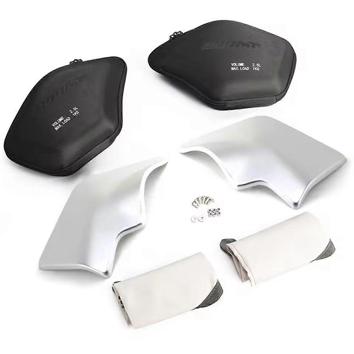 Motorcycle Accessories Radiator Cowl Bag Black & Silver