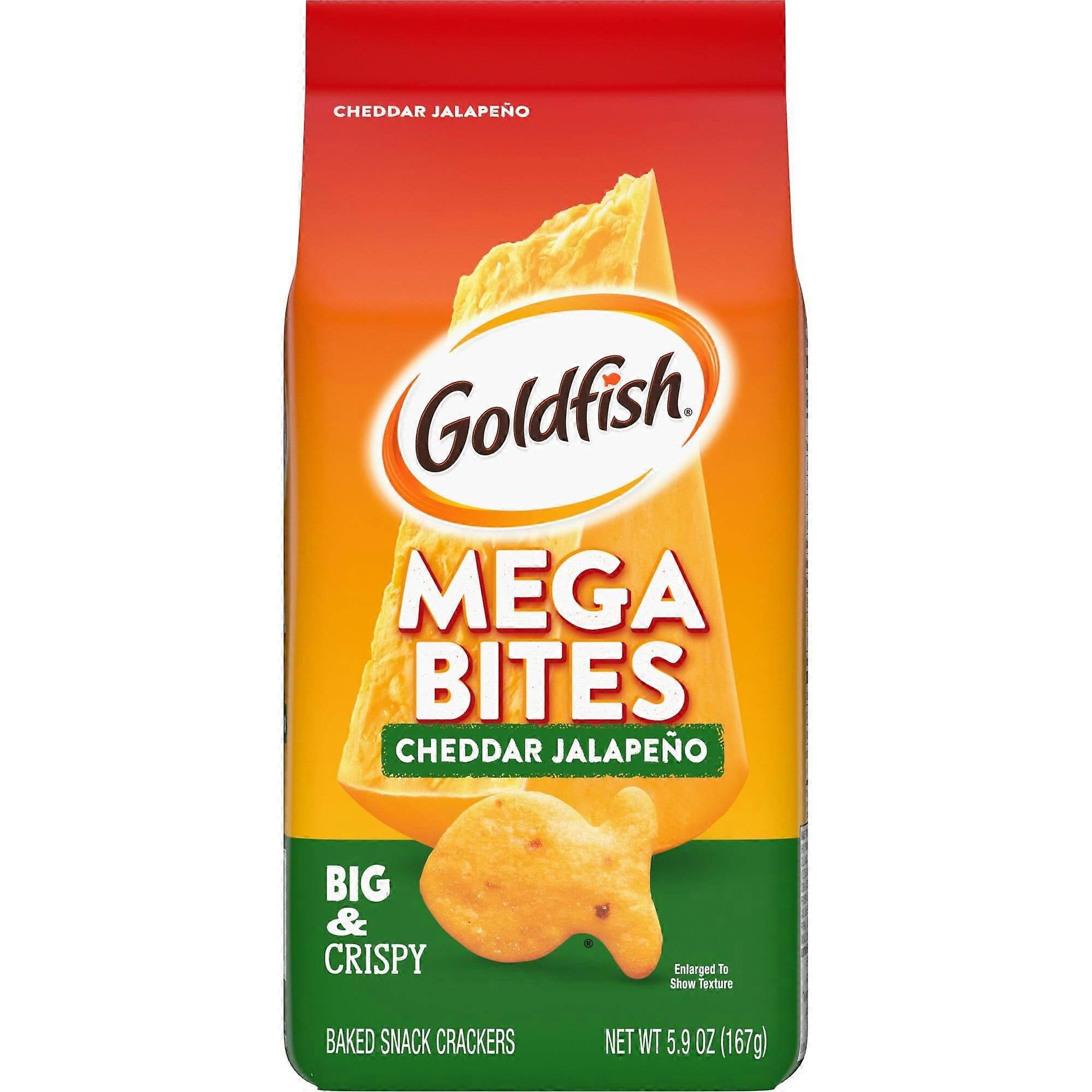 Goldfish Mega Bites Cheddar Jalapeno Cracker Bag, 5.9 Oz