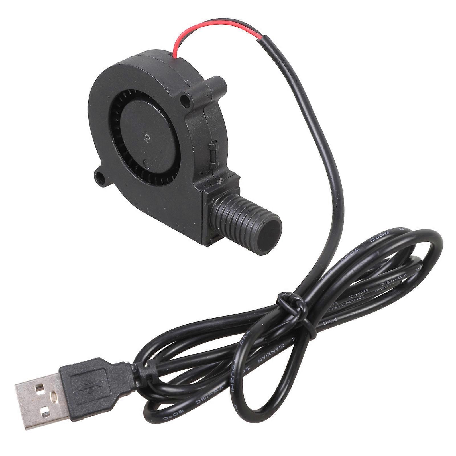 Compactly 5015 Blower Fan For 3D Printer Computer Cooling 5V USB Operated High 4300RPM Airflows Solution 95cm Cord Multicolor