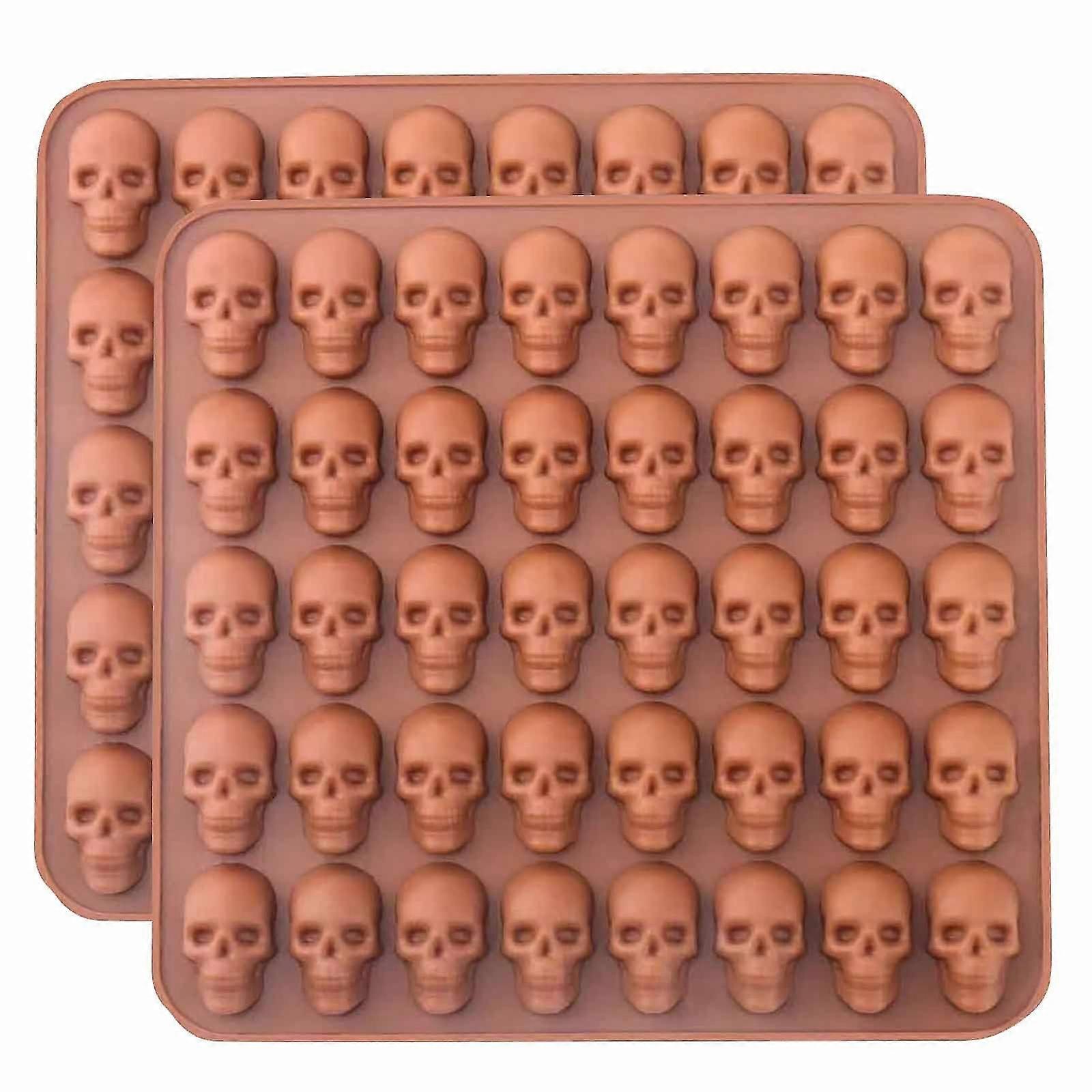 2pcs 40 Skull Ice Tray Blue