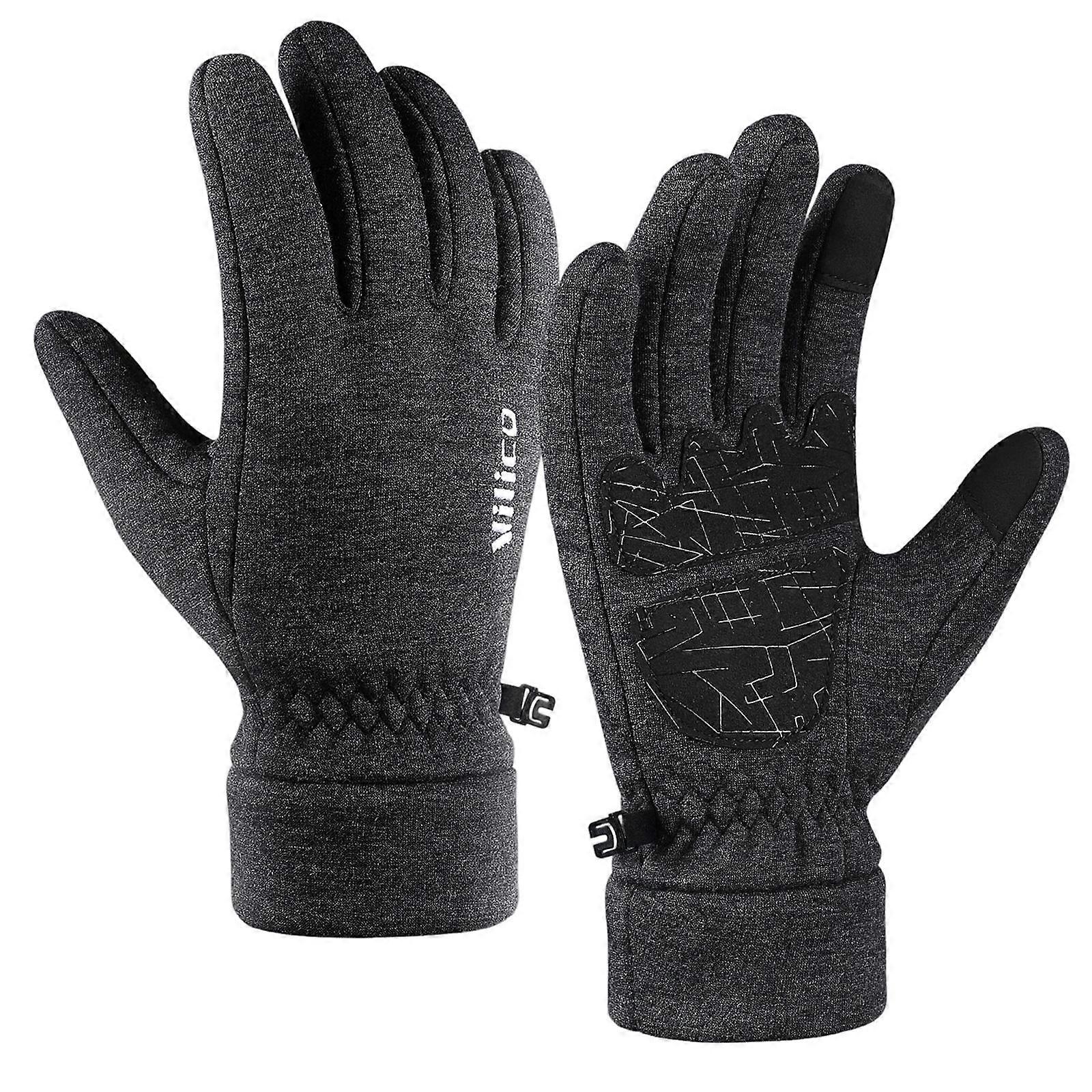 Thermals Winter Cycling Glove With Touchscreens Function Windproof Design & Nonslip Grip Gloves For Cold Weather Biking  XL