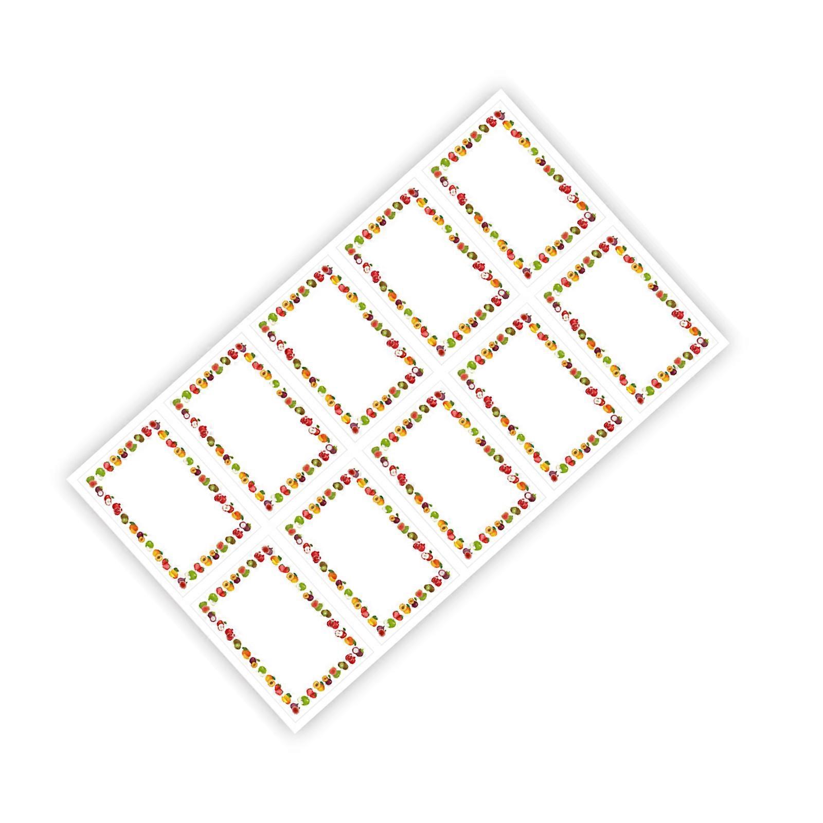 100Pcs Fruit Pattern Sticker Adhesive Food Container Labels Freezer Labels For Bottles Jar Scrapbooking School Project Multicolor