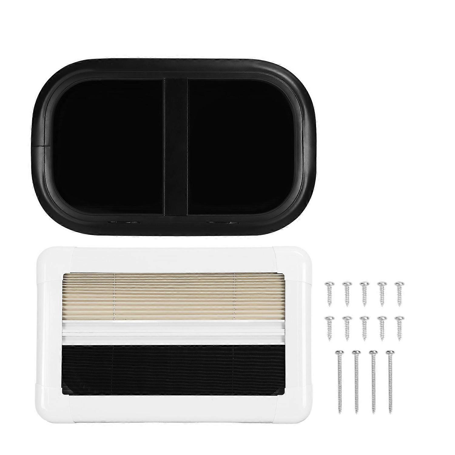 Rounded Corner RV Windows Push Pull Style UV Resistant Black Powder Coating for Caravan Camper Trail