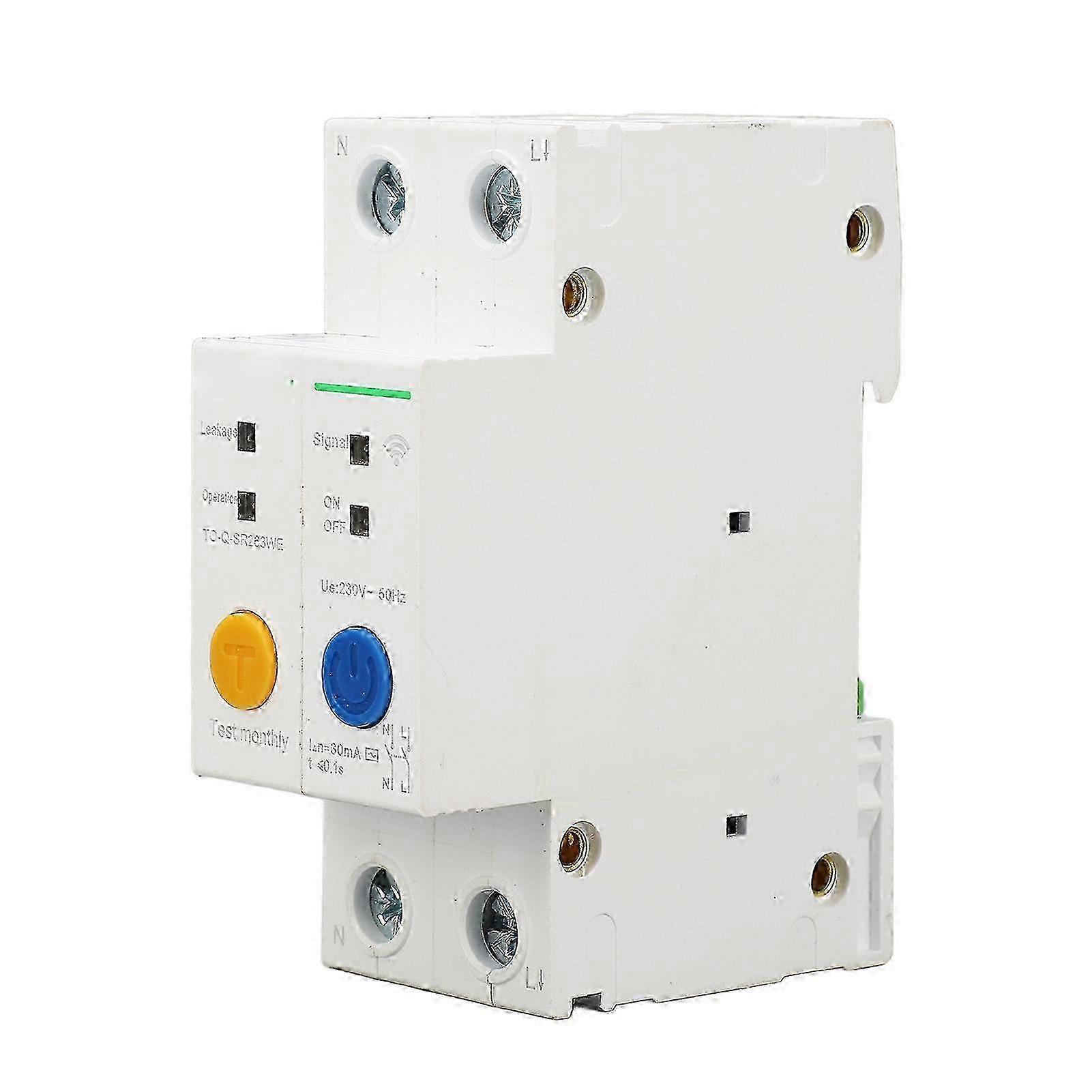 2P AC230V WiFi Circuit Remote Control Timing Real Time Monitoring Din Rail Mount Circuit Breaker