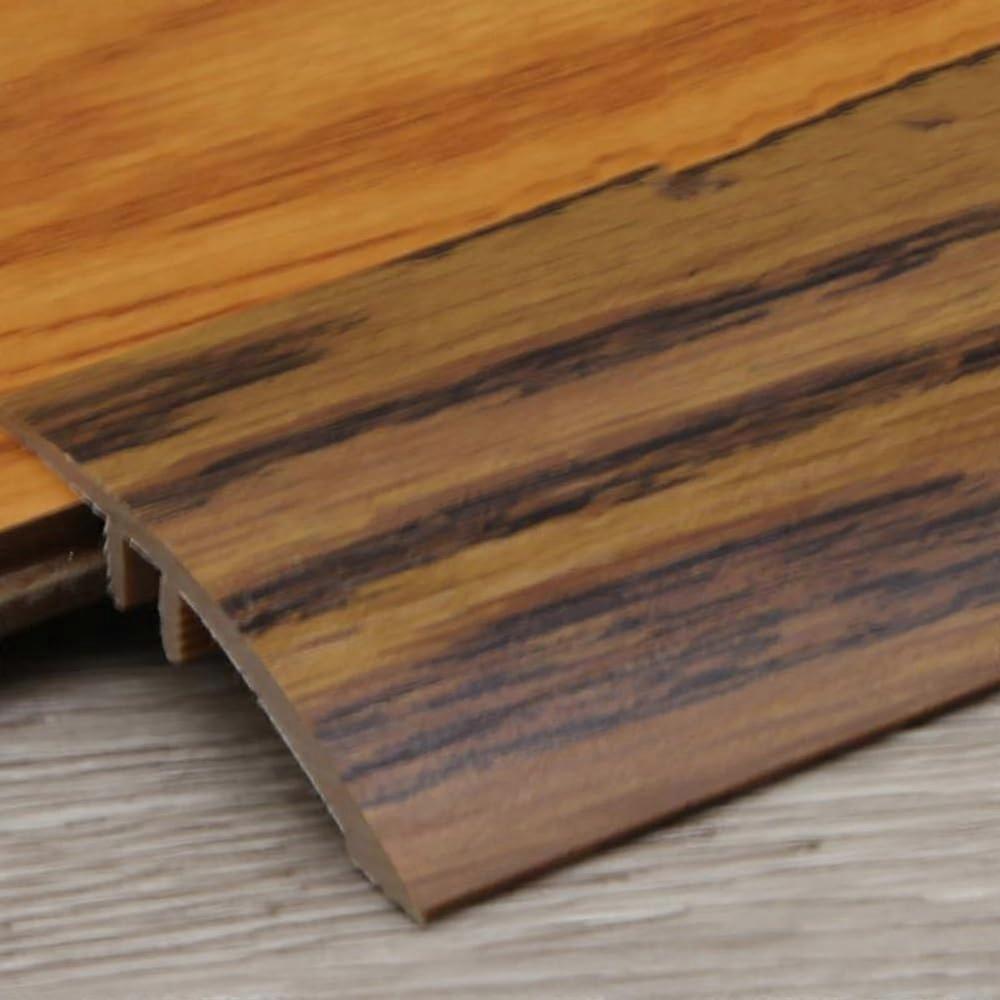 PVC Door Threshold Strip Floor Transition Ramp Reducer with Wood Grain Laminate Trim 90cm