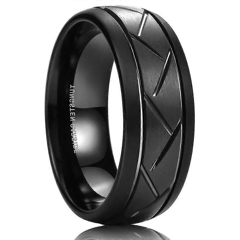 Plus Size Herren 8mm Wolframkarbid Ring Eheringe