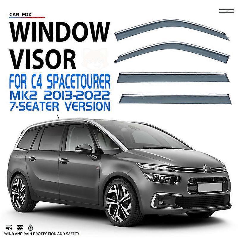 For Citroen C4 SpaceTourer 2013-2022 Window Visor Vent Shades Ventvisor Wind Deflectors Visors Rain Visor