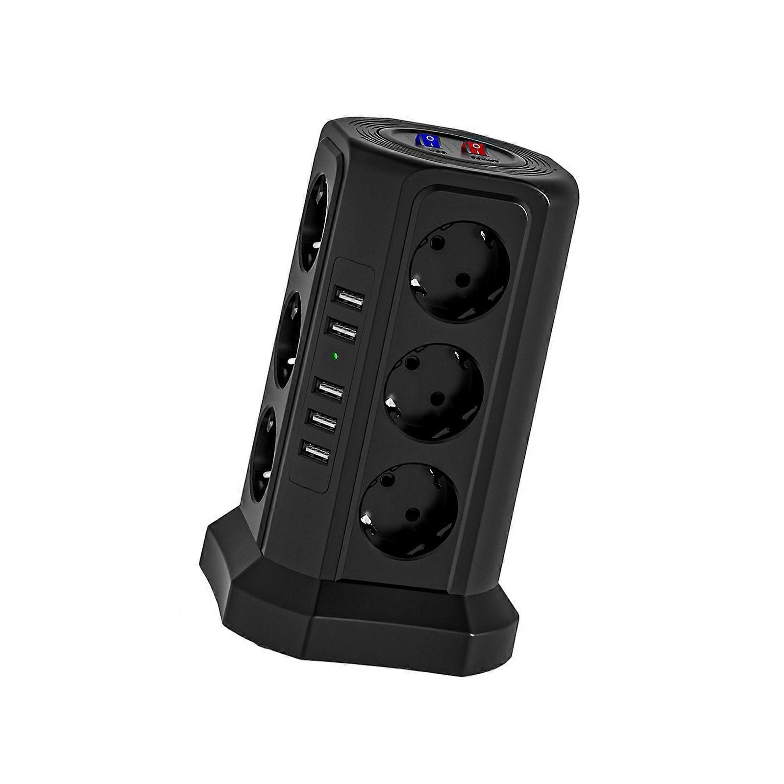 Tower Socket Extension Cord Surge Protector 10A 250V 2500W Overloads Protect Power Strips Eectrical Plug Tower Outlet Multicolor