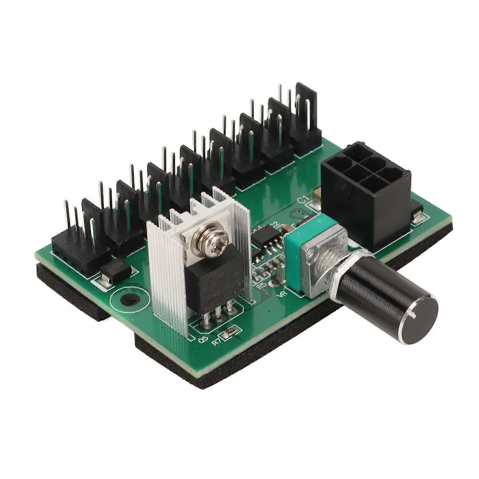 Fan Splitter Controller Hub NKFV8 1 DC 12V PWM 8 Channel Computer Fan Hub for 4pin 3pin 2pin PC Fans