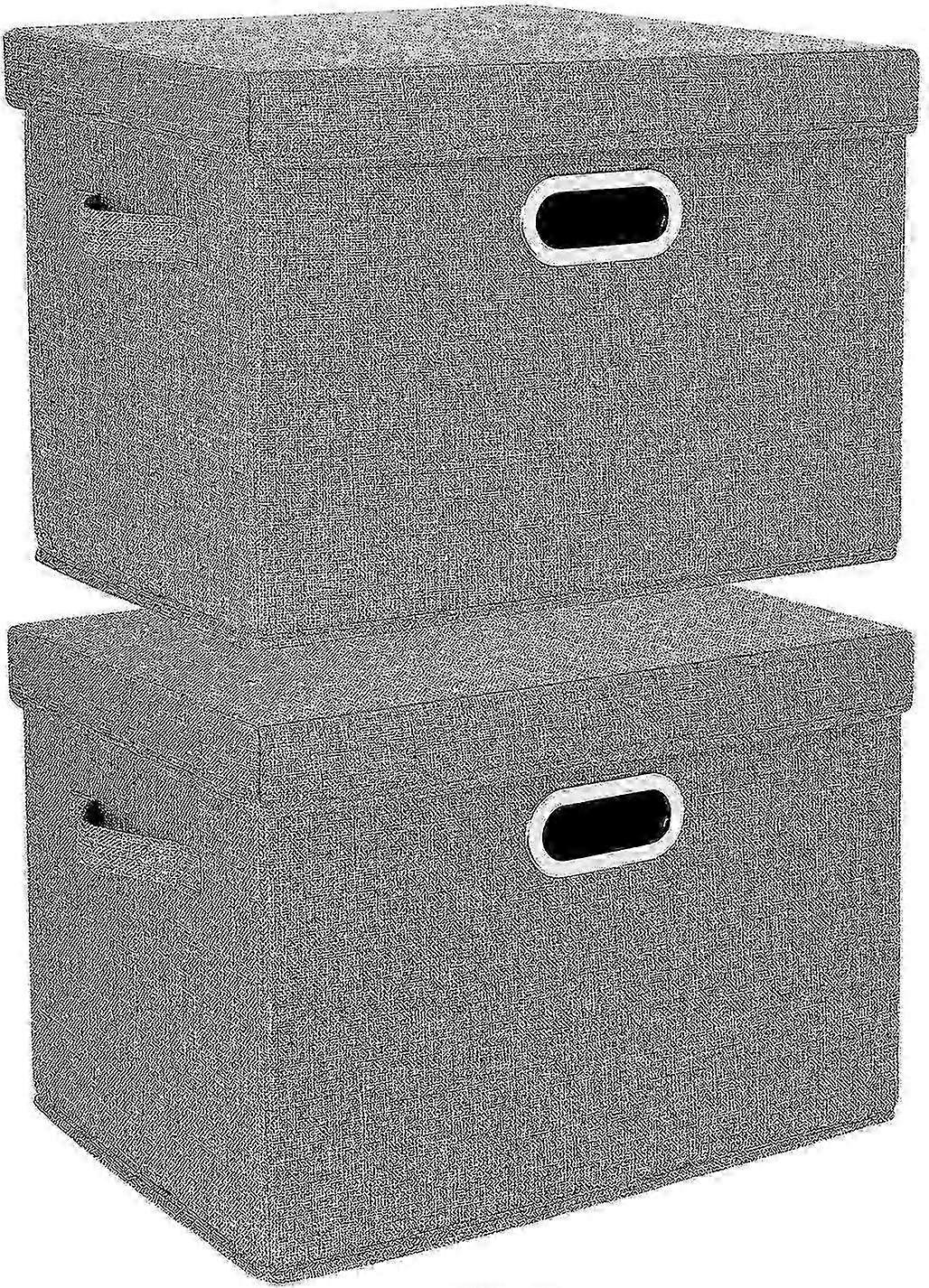 2025 Pack Of 2 Large Storage Box With Lid Handle, Foldable Storage Boxes