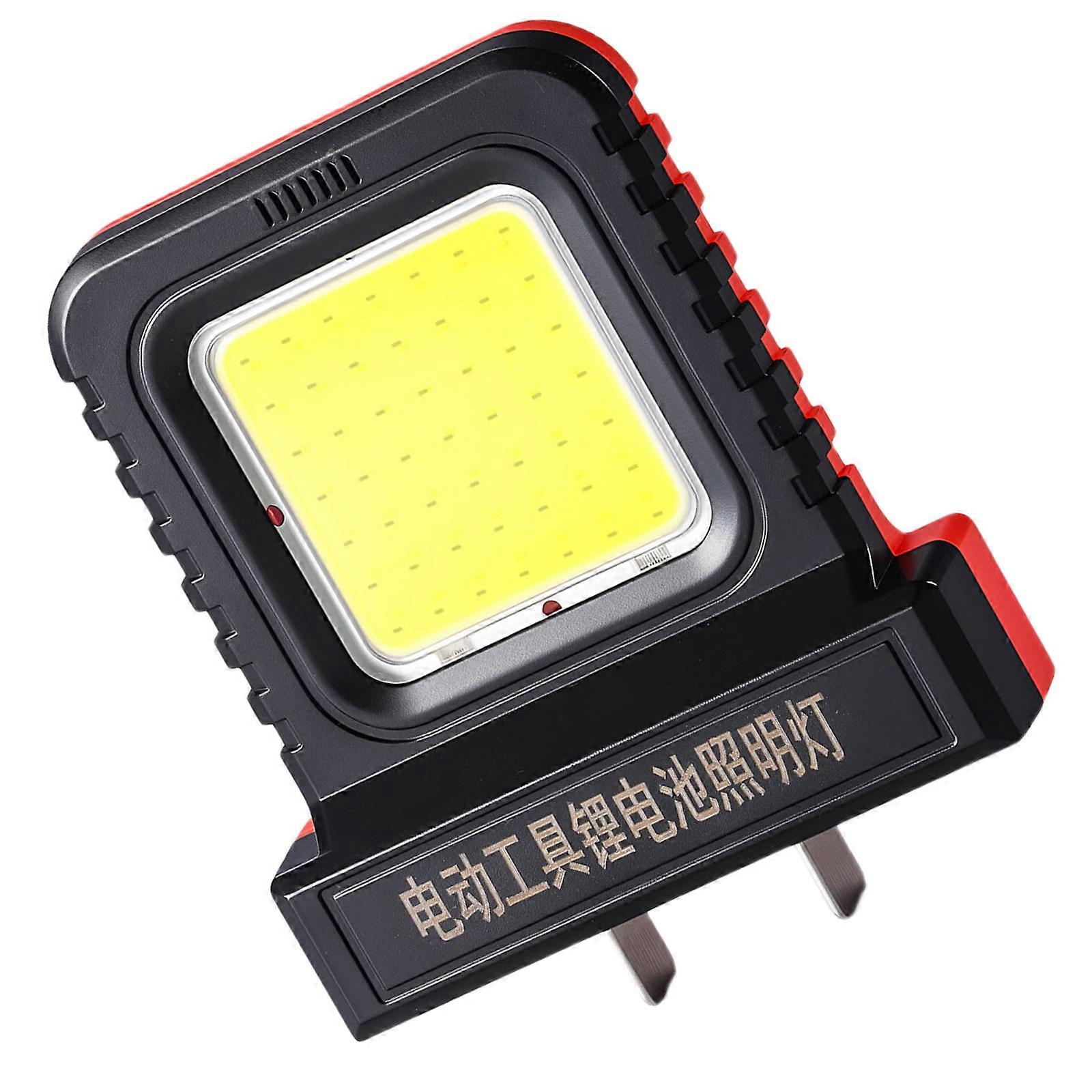 Workshop LED Task Light For Tool Batteries Universal 21V Electric Tool LED Work Light Ergonomic Plastic Housing  Red