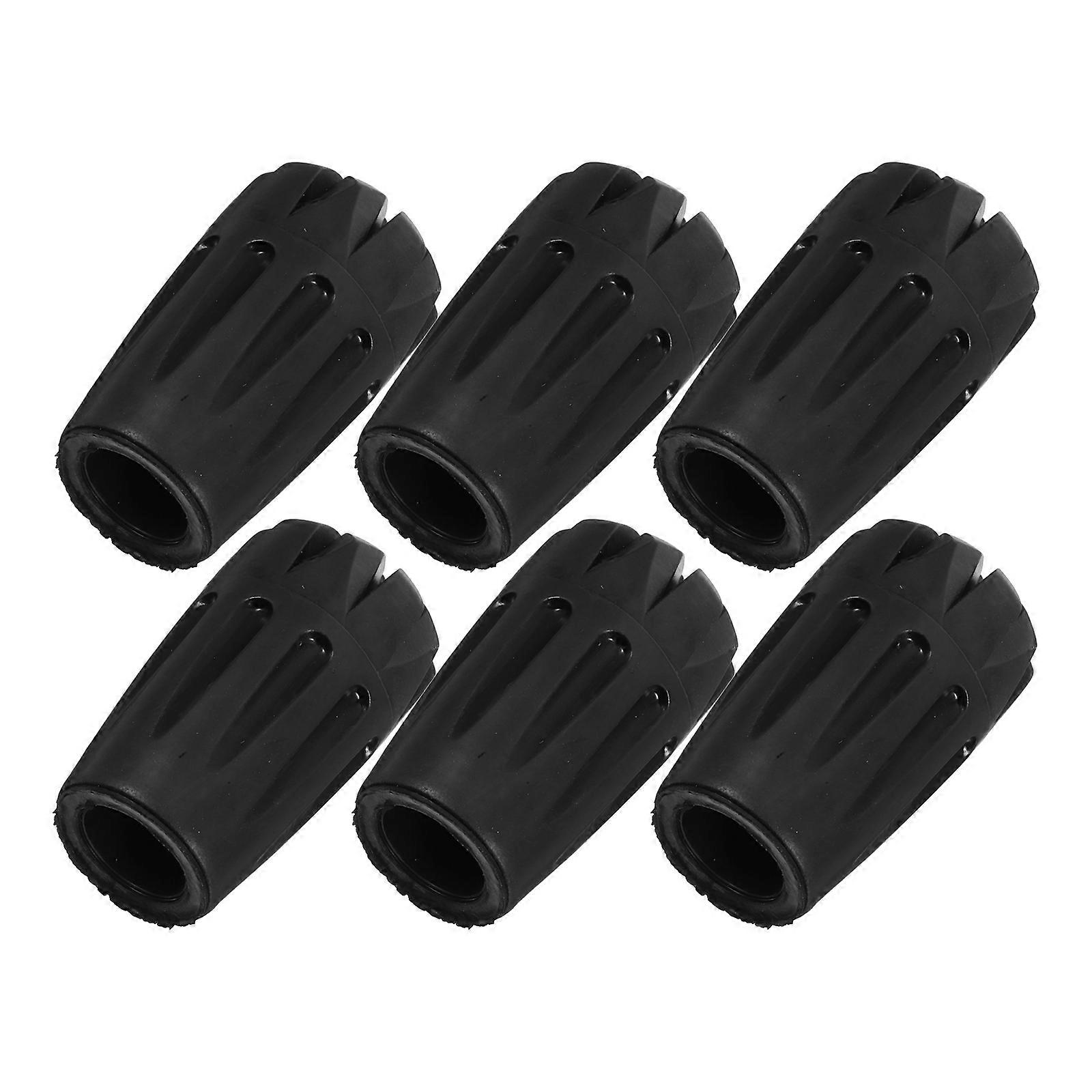 Walking Stick Caps For Trekking Poles Designed For Hiking And Walking With Shock Absorption Capability In Black With 18 Pcs Included