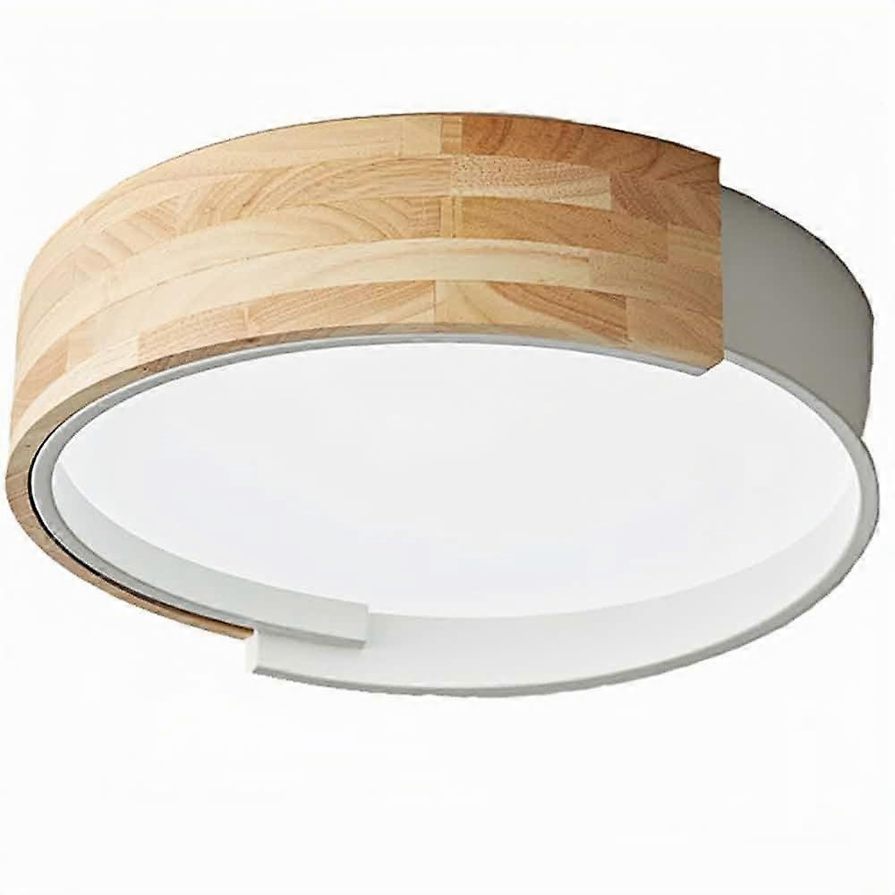 LED Ceiling Light Fixture, Dimmable 3000K6000K, Solid Wood and Metal, Stepless Dimming, 42cm