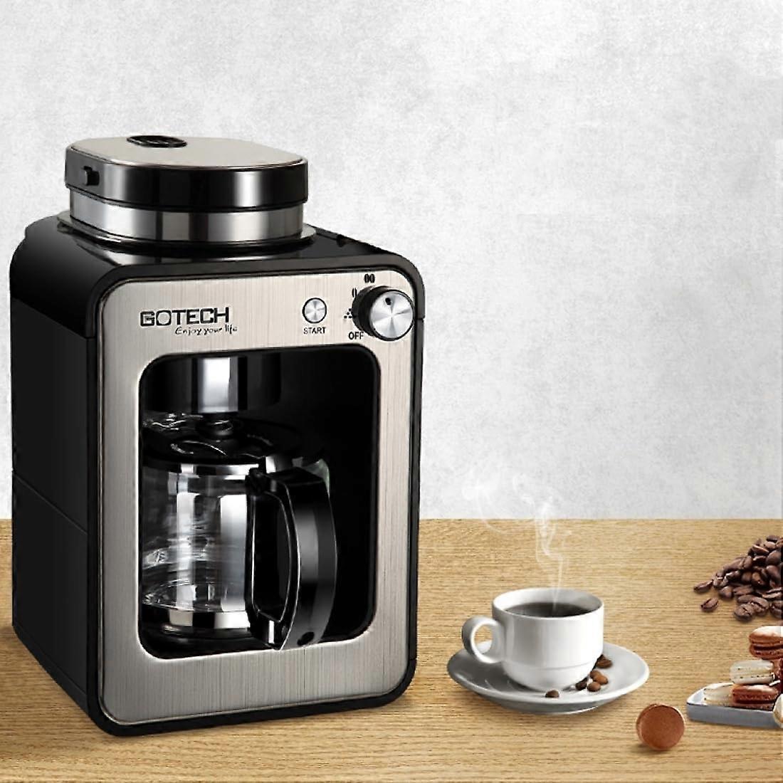 Commercial Coffee Maker with Automatic Grinding and Integrated Drip Brewing, White Elegant Finish