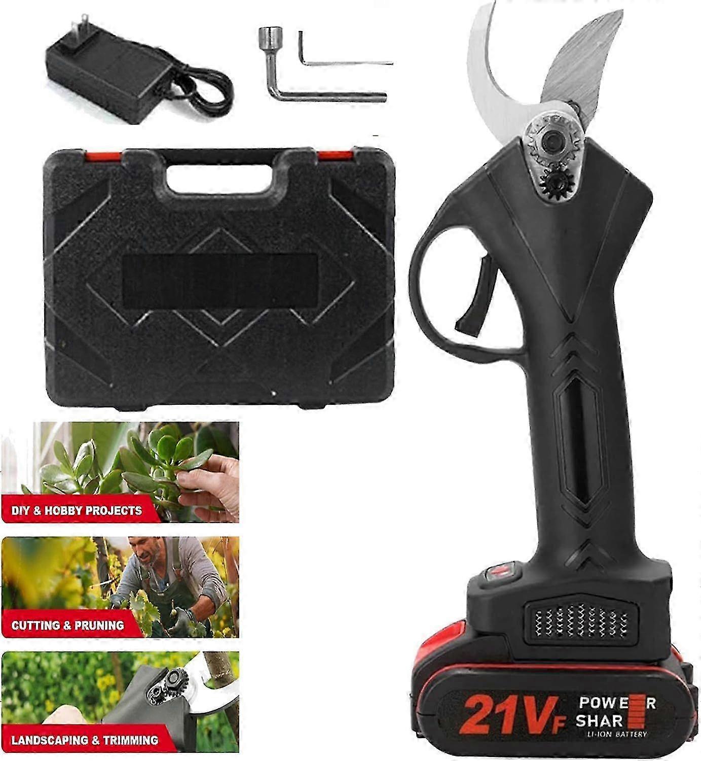 Electric Cordless Pruning Shears Scissor Cutter Pruner, 21V Batteries for Tree Trimmer Branch Cutter