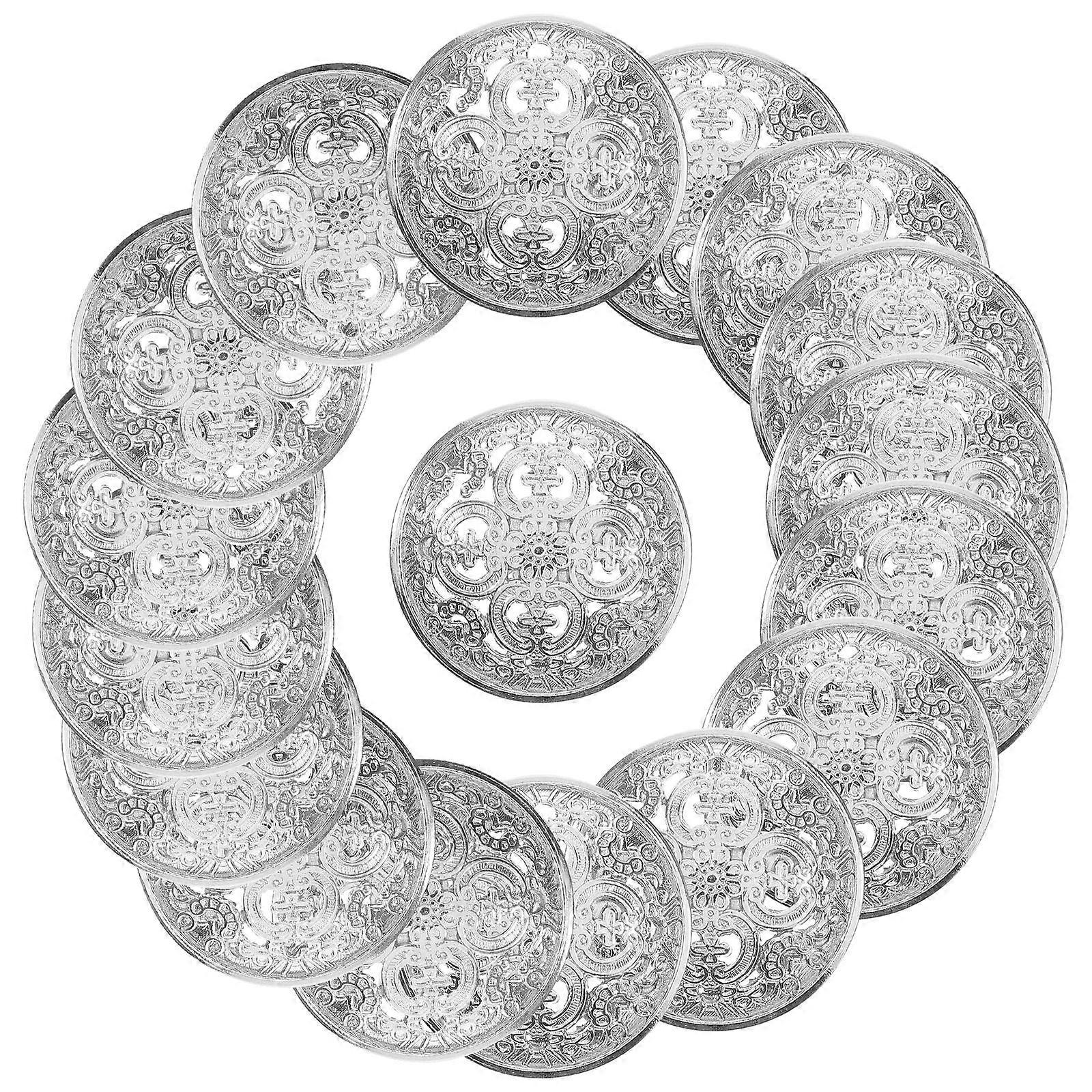 Button for Clothes Metal Buckle for Decoration 330Pcs Silver