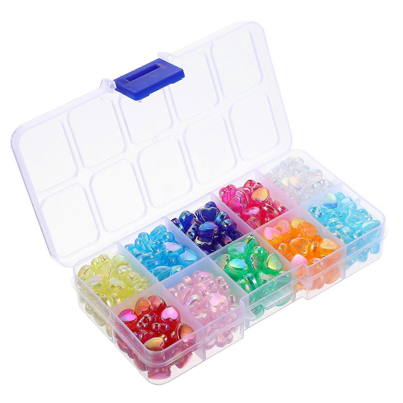 DIY Craft Beads Heart Shape Loose Beads Acrylic 5 Boxes Package