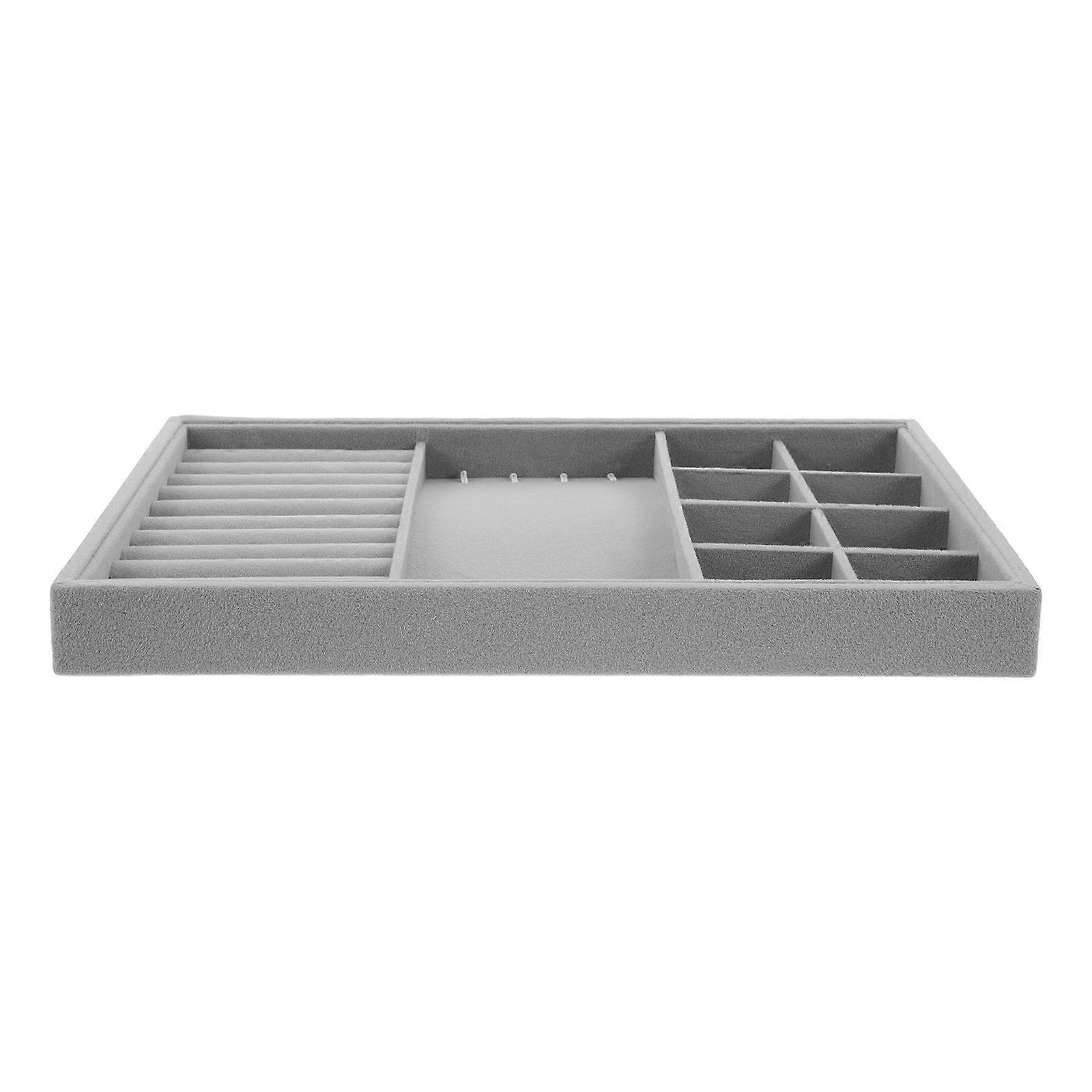 Grey Jewelry Storage Insert Tray for Organizer Drawer