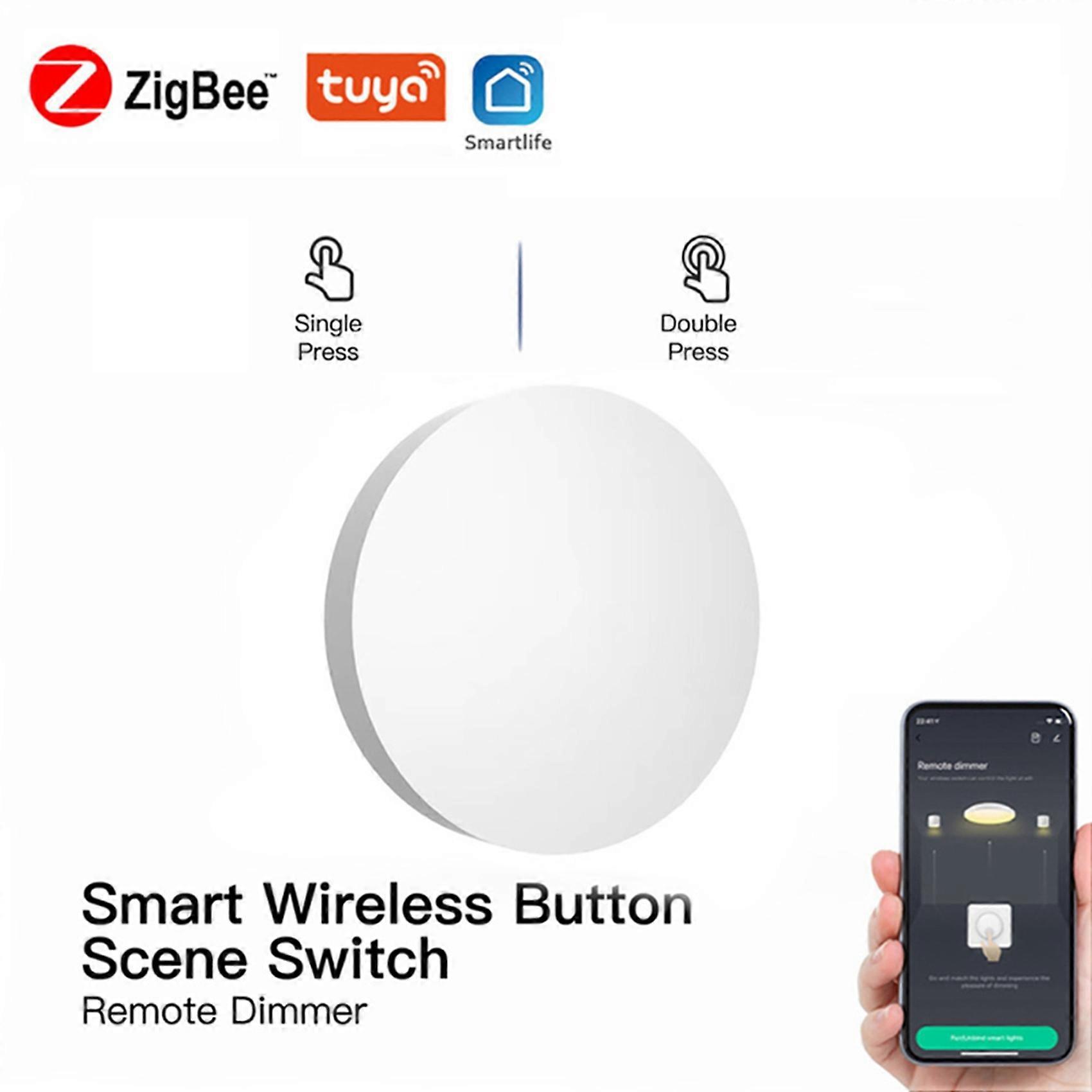 3X Tuya ZigBee Devices Button Scene Switch Intelligent Linkage Smart Switch Battery Powered Work with Smart Life
