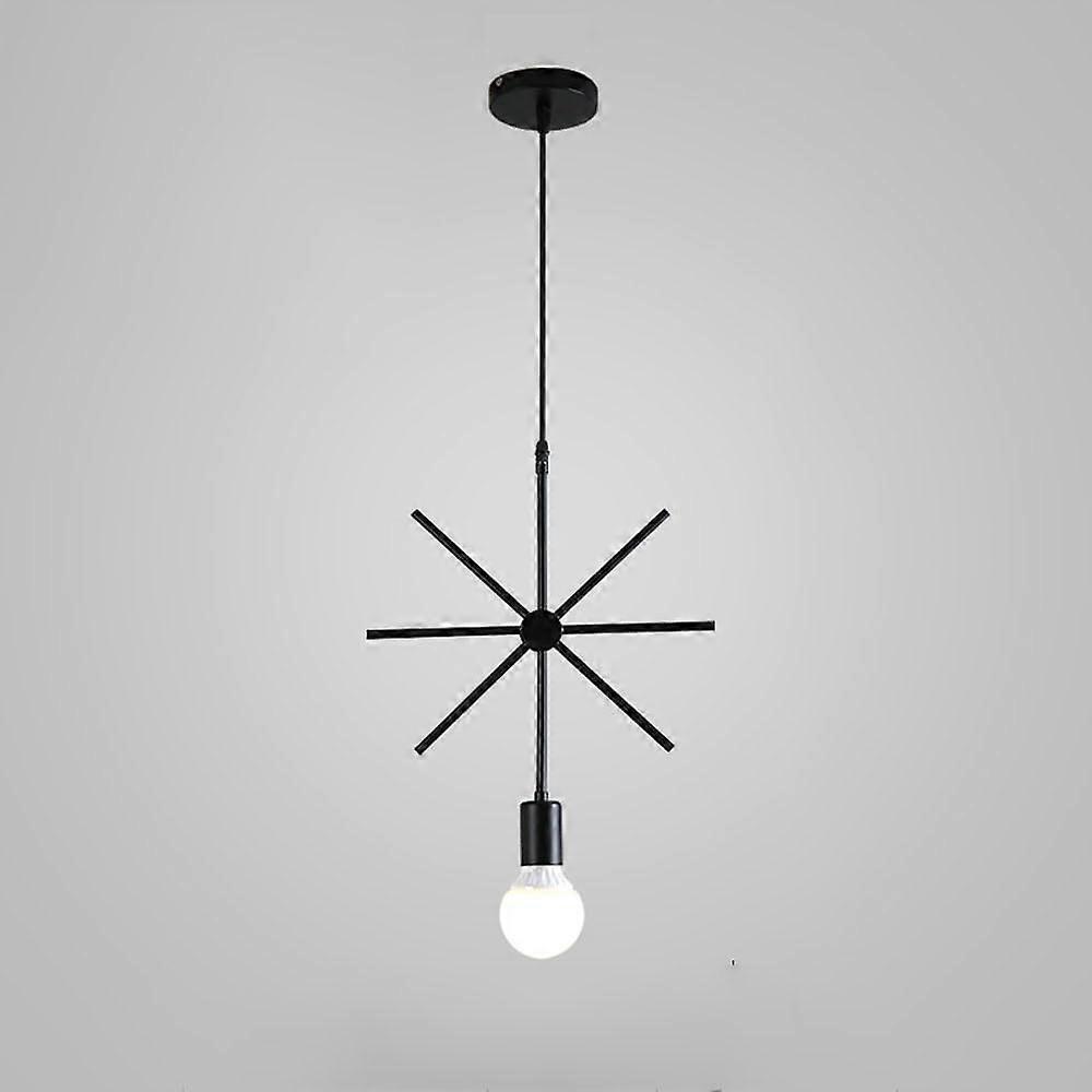 Pendant Light Black Finish, SingleHead Hanging Light With E26/E27 Base, Kitchen Island Pendant Light