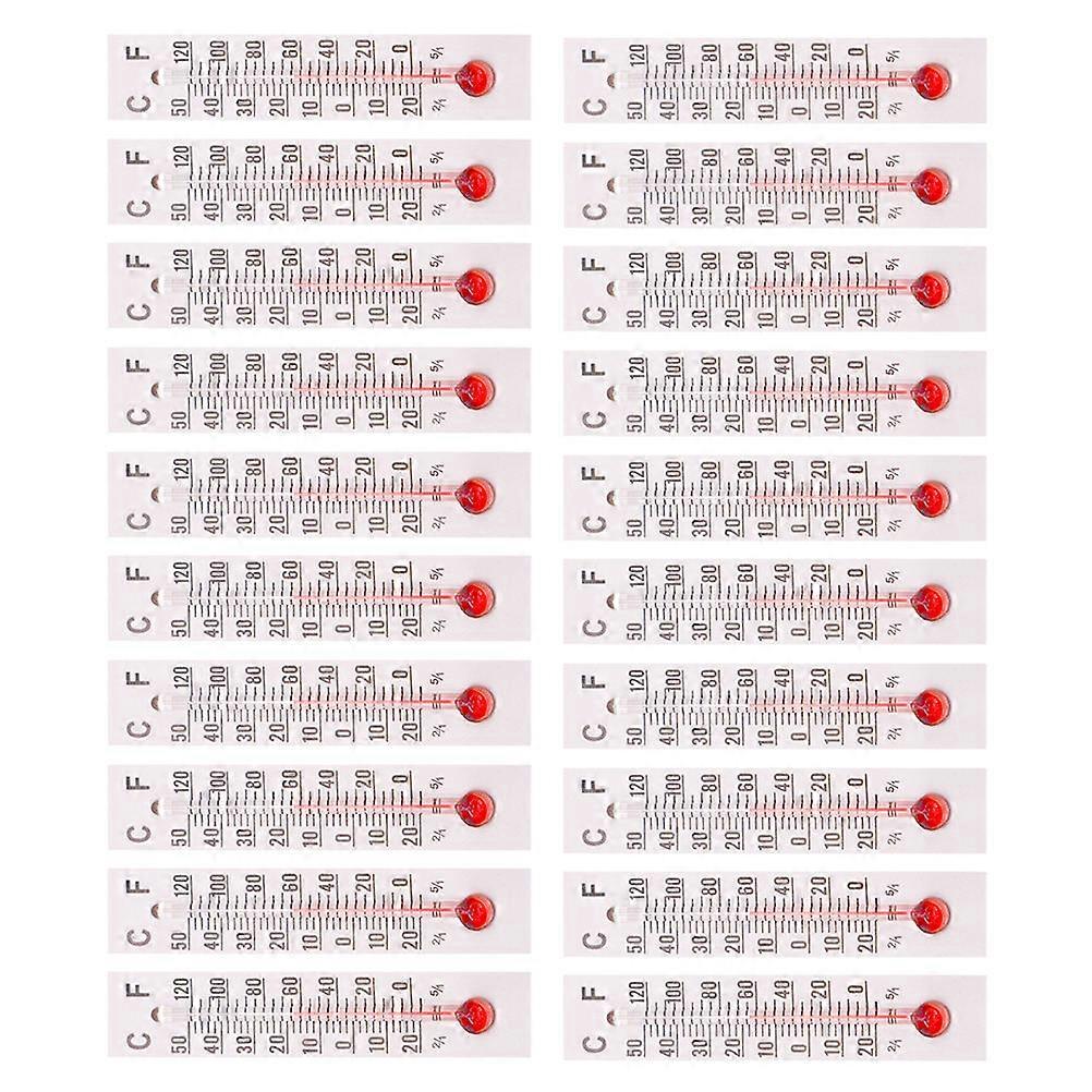 Mini Thermometer Miniature Temperature Gauge for Decor 20Pcs White
