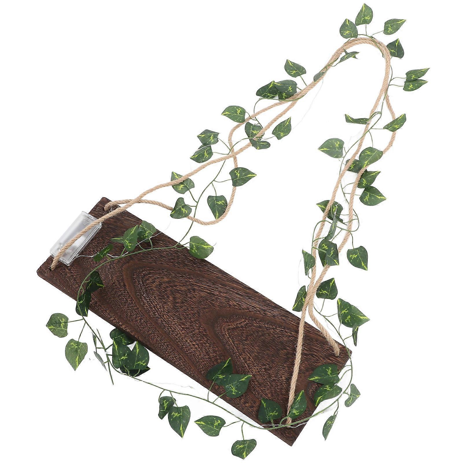 Wall Mounted Floating Shelf With LED Lighting And Artificial Garland For Adults Kitchen 1 Set