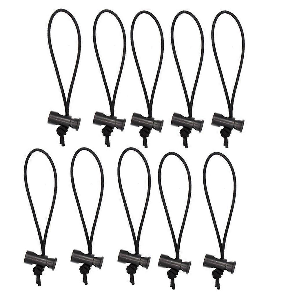 Elastic Cable Ties 10x16CM Black, Reusable Adjustable Cord Organizer Straps for Cable Management