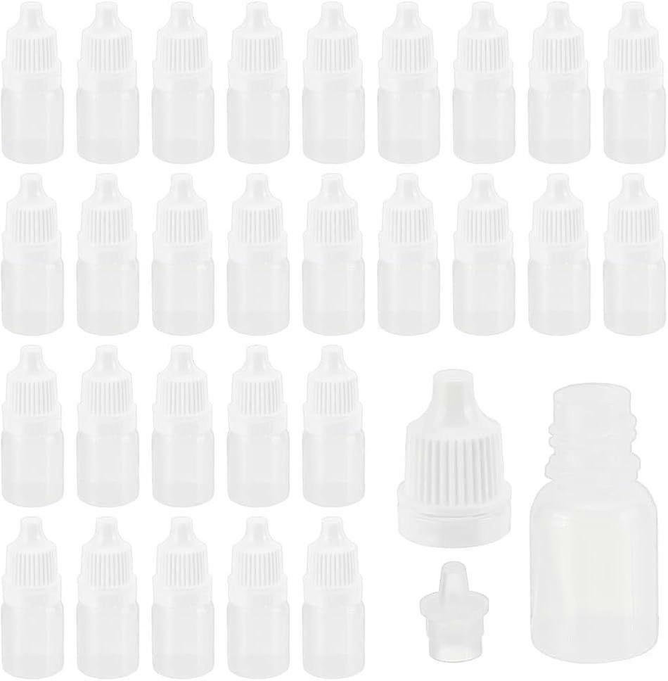 Squeezable Dropper Bottle Eye Liquid Dropper Bottles Refillable Empty Plastic Squeezable Bottles 5ml 30 pcs