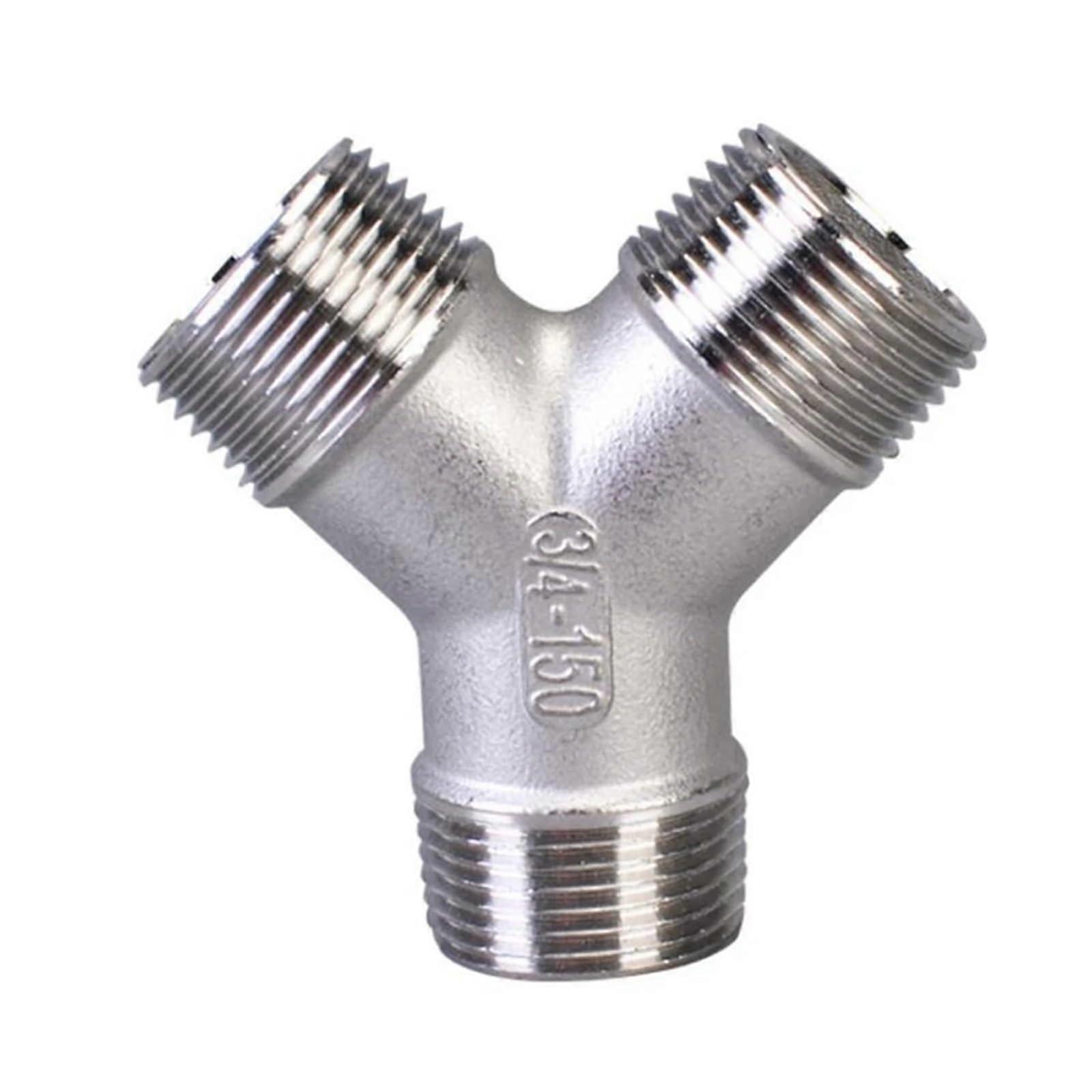 304 Stainless Steel Y Type 3-Way Pipe Fitting Male Thread 1/4'' - 2'' DN8 to DN50 Connector SS304 Joint