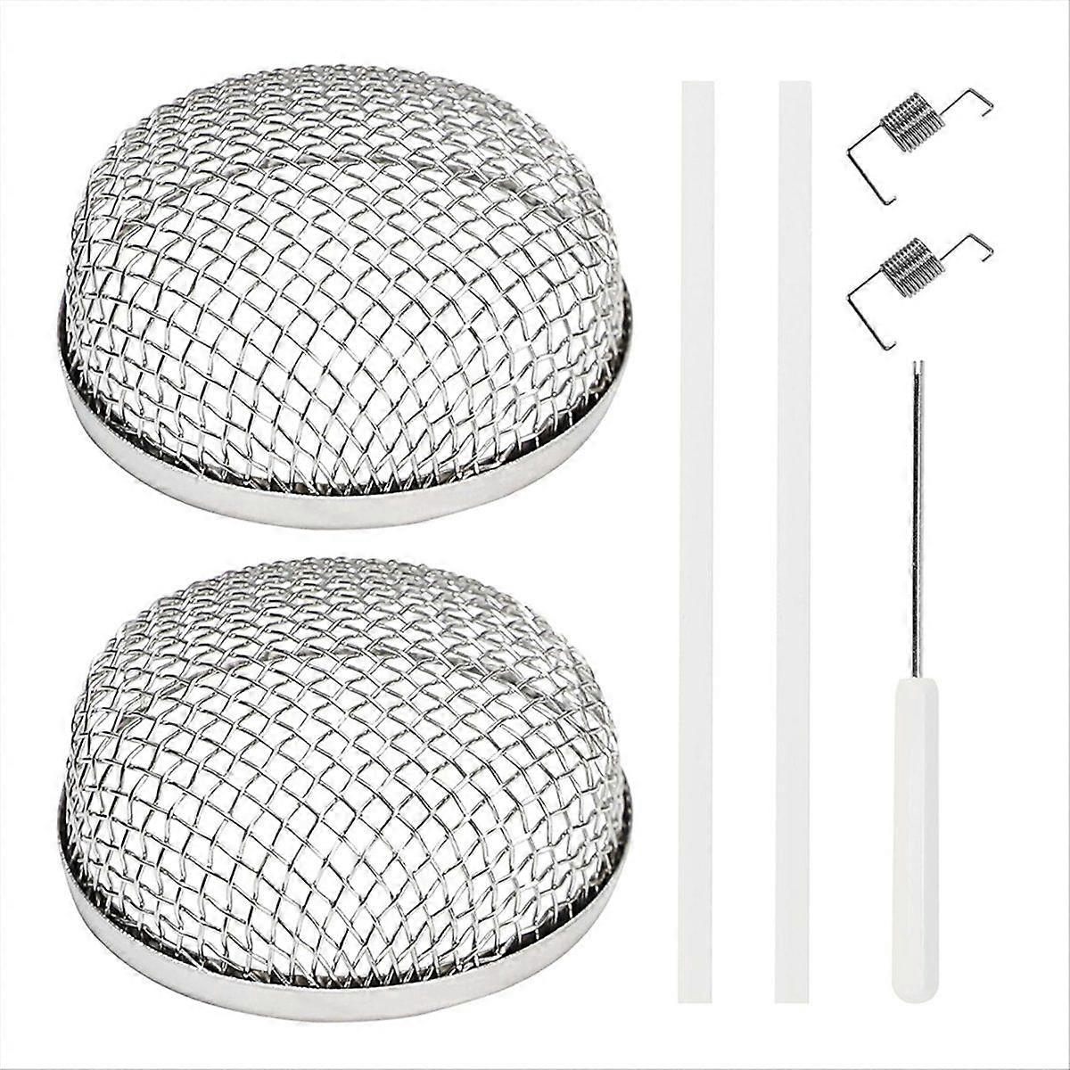 2pcs RV Furnace Vent Screen, Bug Screens Heater Vent Cover with Installation Tool,Spring Hooks and