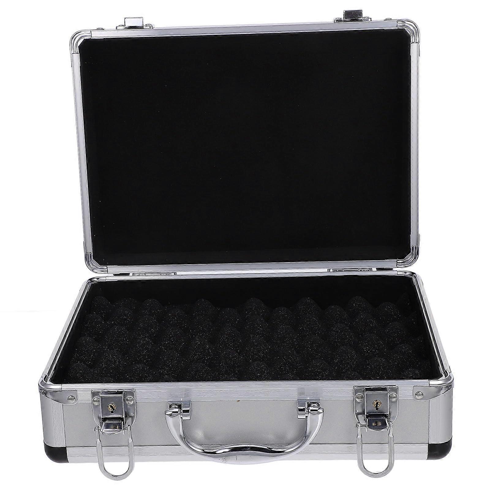 Aluminum Tool Case with Foam Insert, Lockable Storage Organizer for Home and Workshop 320x230x110mm