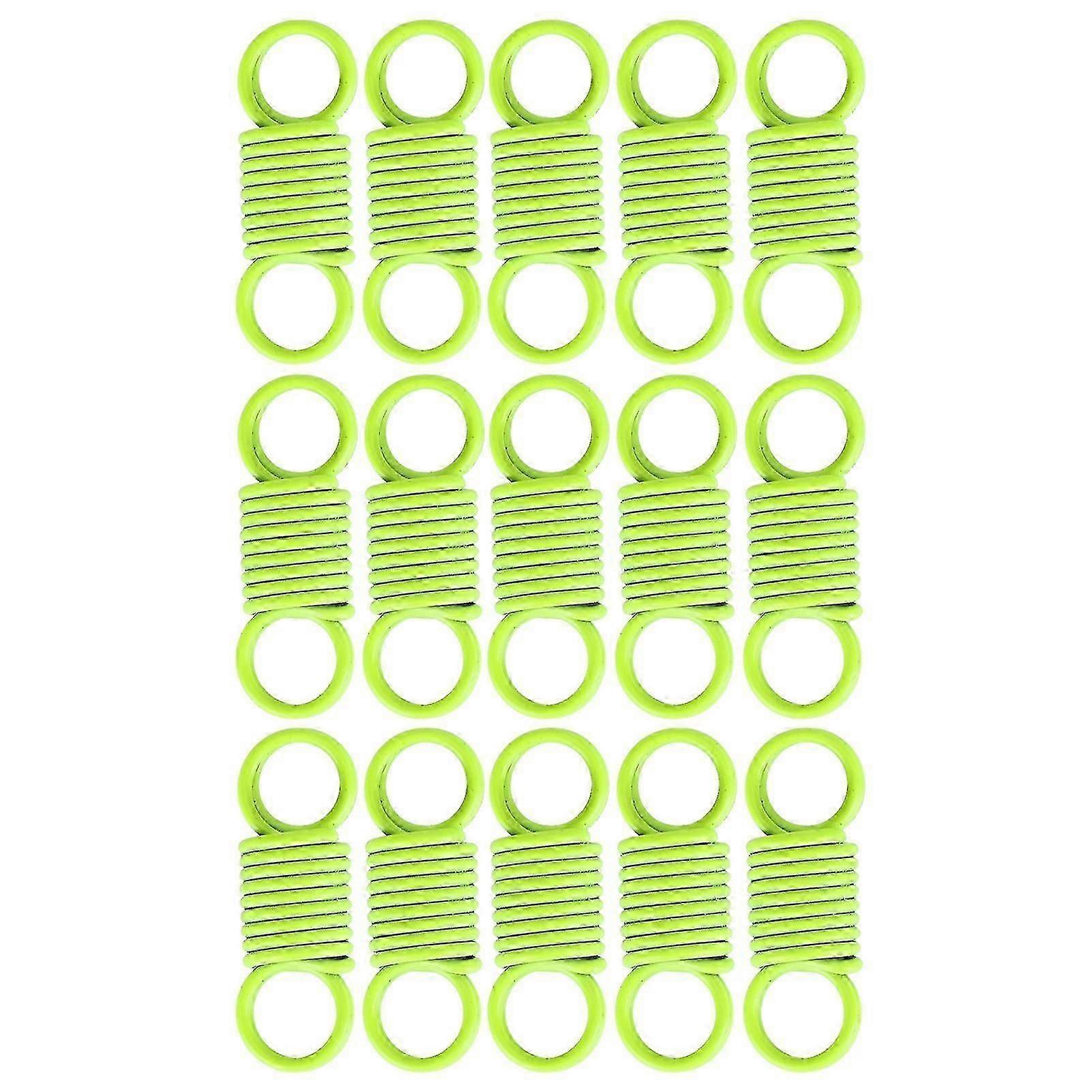 Colorful Compression Extension Springs - 15pcs Pack for Bag Strap Adapter (Fluorescent Green)