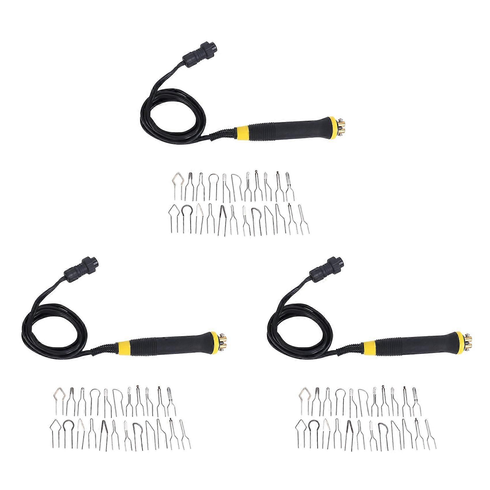 3Pcs Electrocautery Pen Pyrography Machine Handle Solder Tip 69Pcs for Gourd,Plank,Leather,Bark