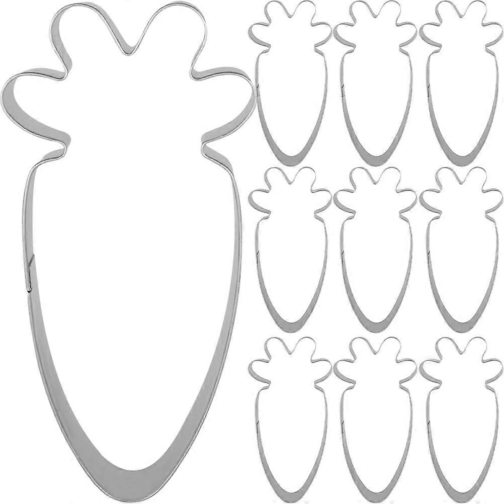 Cookie Cutters Stainless Steel for Baking 10Pcs Easter Carrot Mold Set