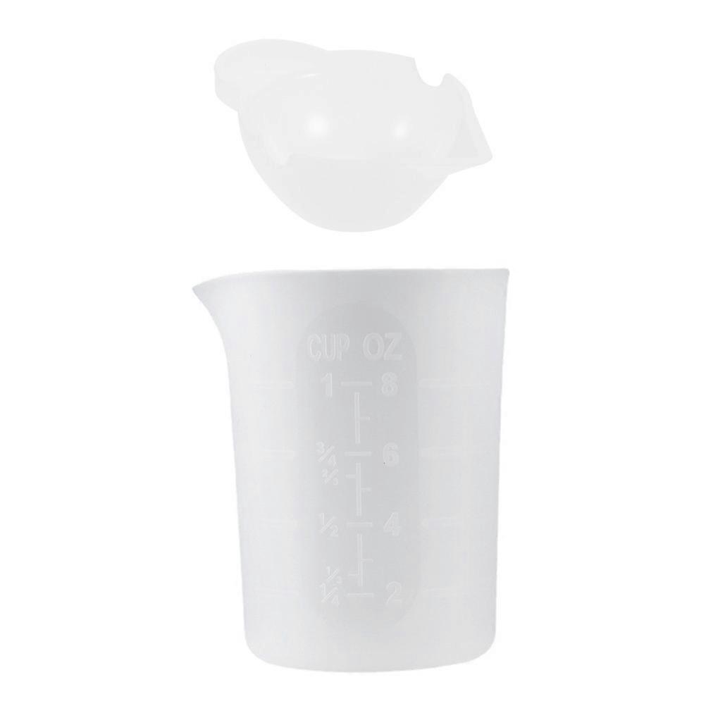 Measuring Liquid And Solid Composition Baking Aid Measuring Cups Silicone Transparent 2Pcs
