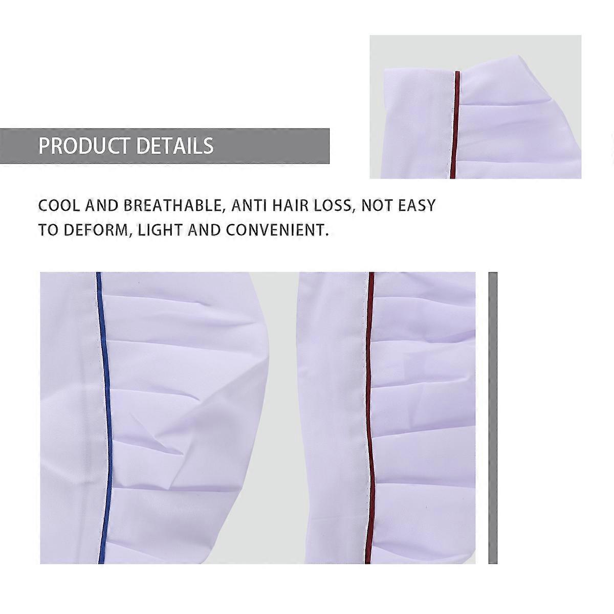 Hat for Cooks Wear 2Pcs White Kitchen Work Cap