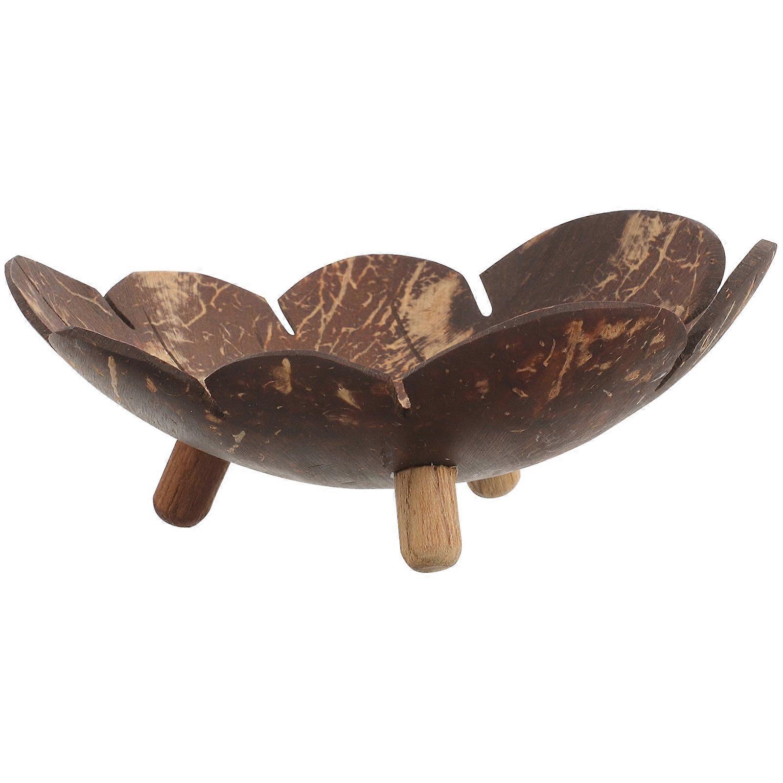 Brown Coconut Shell Soap Dish Holder for Storage Bathroom Soap Container